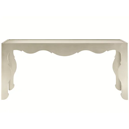 Rectangular Console Table with Decorative Shaped Apron